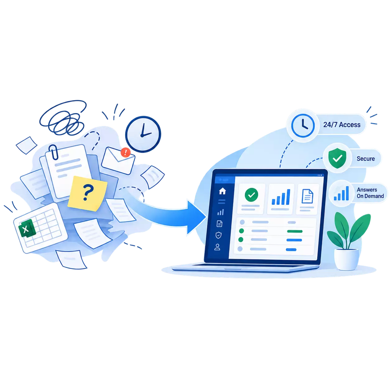 Transforming messy paperwork into organized digital data access.